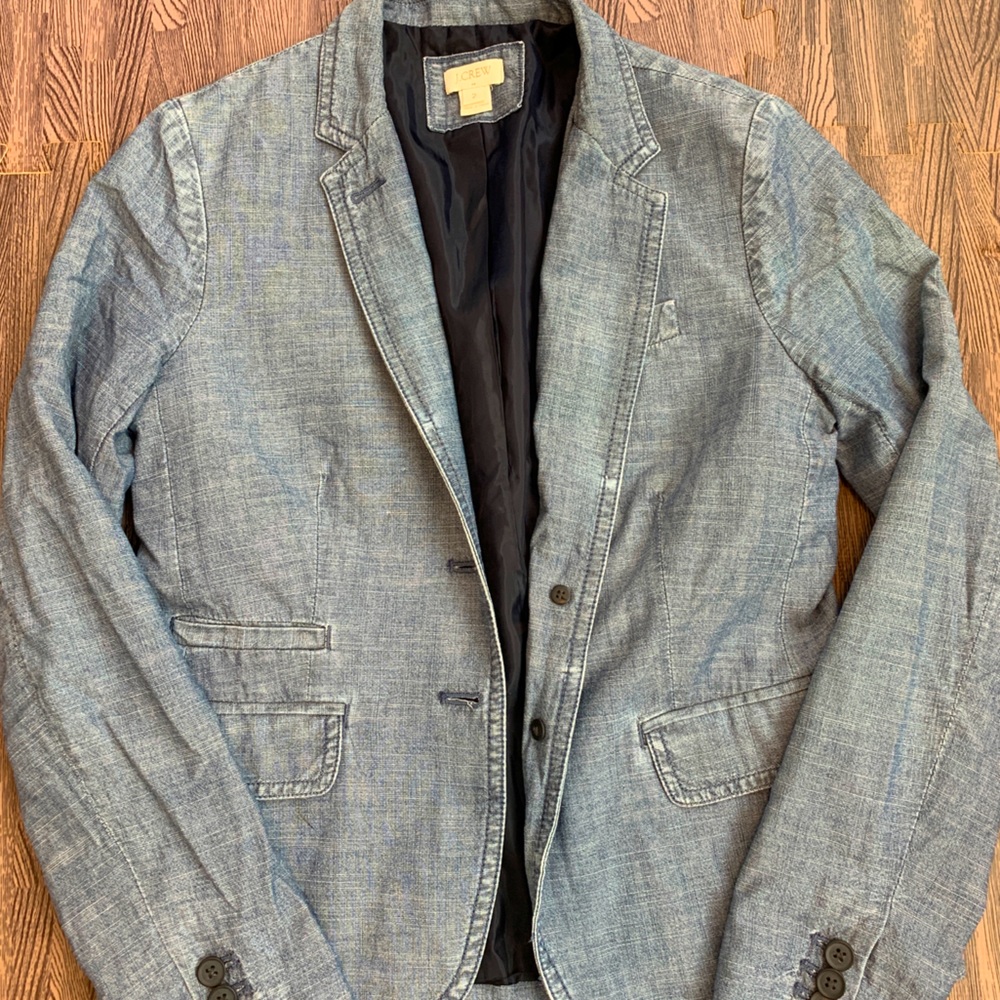 Jcrew chambray blazer